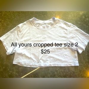 All yours cropped tee size 2